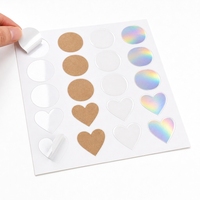 Maßgeschnittene Aufkleberbögen Wasserfeste Kiss-Cut-Etiketten Glänzend Kraft Transparent Holografisch für Verpackungen