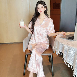 محاكاة نمط حمار وحمار وحمار وحمار وحمار وحمار وحشيّ جديد للربيع والصيف سروال طويل غير رسمي بإحساس عالٍ من الملابس المنزلية - Product Image 4