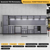 Système de rangement modulaire pour garage, armoire à outils, OEM ODM, établi d'atelier personnalisé, verrouillage à 3 points, capacité de charge de 200 kg