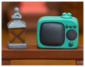 DIY dibujos animados miniatura supermercado resina Cámara fonógrafo lavabo termo <span class=keywords><strong>teléfono</strong></span> público televisión linterna casa de muñecas decoración Juguetes - Product Image 6