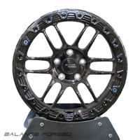 Rines RPF1 de 2 Piezas, Forjados, con Borde Beadlock, de 18, 19, 20 y 21 Pulgadas, Diseño Deportivo Popular, Negro Brillante, Ligeros, 5x114.3 5x120 para Civic