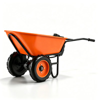 Chariot de chantier motorisé robuste pour jardin, mini-dumper électrique à batterie, brouette électrique