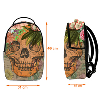 Sac à dos scolaire imprimé intégral, style graffiti tendance, pour filles et garçons, idéal pour l'école, les voyages, le sport et l'usage quotidien