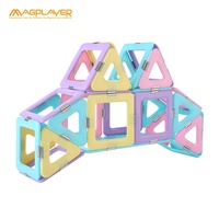 Jouet d'apprentissage amusant, kit de blocs de construction magnétiques en plastique de 81 pièces, jouets éducatifs pour enfants