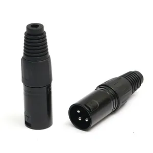 Metal Female Xlr 3pin Panel Mount video Connector With Cheap Price black plate