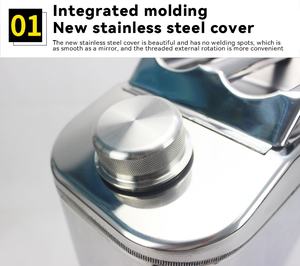 <span class=keywords><strong>Bidon</strong></span> en acier inoxydable 304 de 20 litres pour huile de cuisson, <span class=keywords><strong>essence</strong></span>, diesel, eau - Product Image 3