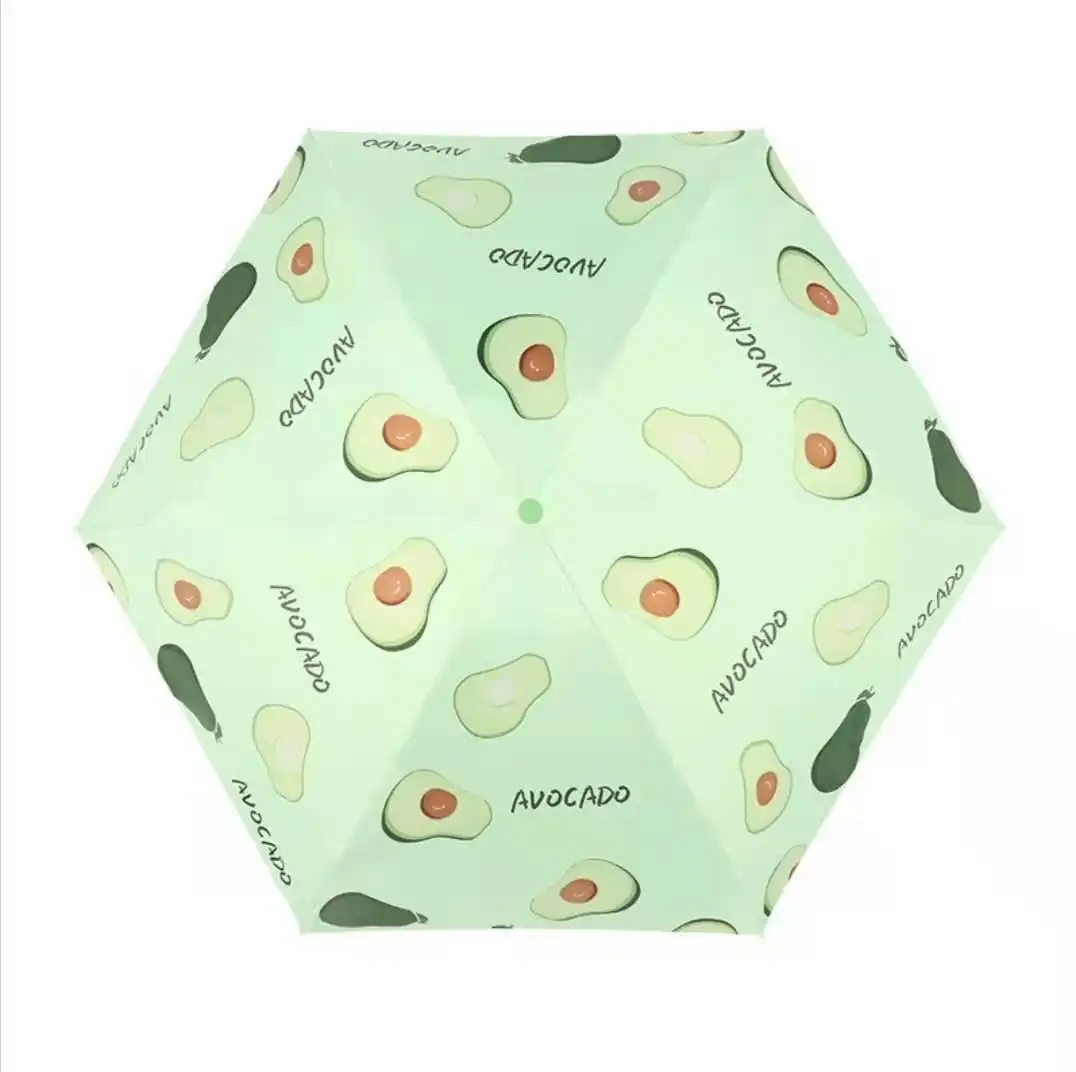 Милый складной зонт с фруктовым узором, складной автоматический зонт с защитой от ультрафиолета