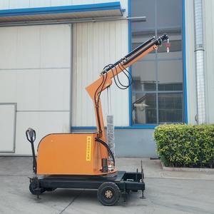 Gru idraulica da pavimento con piattaforma girevole elettrica a 360 gradi, gru mobile semovente da 2 tonnellate - Product Image 2