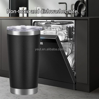 Gobelets isothermes 20oz 30oz avec couvercle magnétique Magslider, gravure laser, pour café, en acier inoxydable