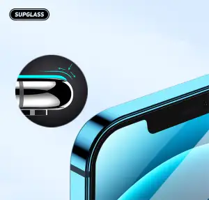 Supglass XC-11 3D Glass 2024 Hot Bán 9H Chống-Tĩnh Gia Cố Cạnh Tempered Glass Đối Với iPhone 15 Pro Max Bảo Vệ Màn Hình