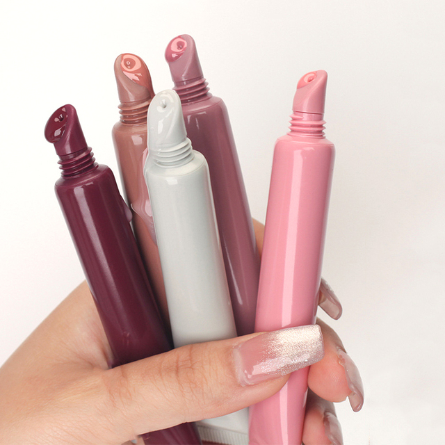 PE 10ml 15ml 20ml Lip Gloss Squeeze Tube Cosmetic Lotion Tube Packaging Empty Lip Oil Tubes with logo