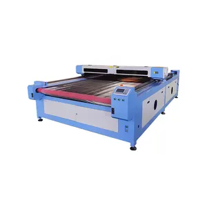 Dual-Head Roll Auto Feeding Laser Cutter Tekstil Kain Garmen Jeans Kulit Cover Jok 100W 150Wlaser Mesin Pemotong