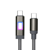 Nouveaux câbles USB Type C vers USB Type C tendance, à dégradé RGB thermochromique, ajourés et sculptés, PD 60W