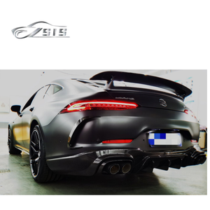 Difusor de Labio Delantero y Spoiler de Escape de Fibra de Carbono Seca Estilo B KO para GT50 GT43 de 4 Puertas, Compatible con GT 50 GT43 de Año <span class=keywords><strong>2021</strong></span>+ - Product Image 4