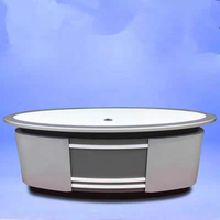 Console de diffusion pour studios de télévision et radio : Table de travail incurvée à LED au design moderne pour présentateurs de nouvelles