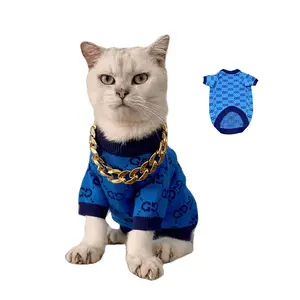 G marka köpek pet lüks marka moda kazak kedi giysileri örme tasarımcı yavru giyim tedarikçisi