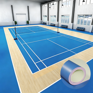 <span class=keywords><strong>Suelo</strong></span> Deportivo Profesional de PVC de 4.5mm, 1.8m de Ancho, Patrón de Lichi, Vinilo para Canchas de Voleibol - Product Image 1