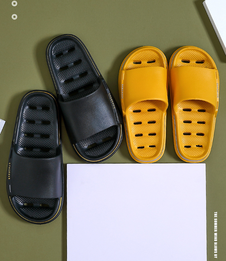 Men Hollowed Bathroom Non-slip Flop Slippers Non-slip Indoor Outdoor Beach Slide Shoes