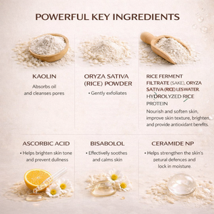 Limpiador Facial Suave Iluminador con Enzimas de Arroz Transfronterizo 50g con Ceramida, Empaque Neutro - Product Image 4