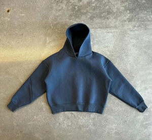 FLOWORA Custom Heat Transfers Print <b>Fleece</b> Heavyweight Hoodie Oversized Fit Thick Pile <b>Lined</b> Men's Pullover Plush <b>Sweatshirt</b> - Product Image 2