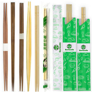 Hoàn toàn đóng gói phân hủy sinh học một thời gian Sushi Vòng đũa dùng một lần với Giấy túi nhựa biểu tượng tùy chỉnh đồ dùng - Product Image 2