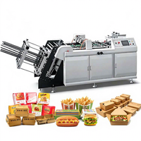Machine de fabrication de boîtes en papier kraft entièrement automatique pour aliments et déjeuners