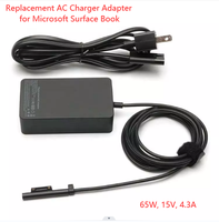 Chargeur 65W pour Surface Pro 3/4/5/6/7/8/9/X, adaptateur d'alimentation compatible avec les ordinateurs portables Microsoft Surface Book