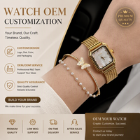 Montre à quartz de luxe pour femme Scottie Factory Custom Logo 9755, étanche, avec boîtier carré, bracelet en acier inoxydable et diamants