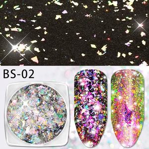 Lentejuelas Camaleón para Decoración de Uñas, Purpurina Láser, Hojuelas Holográficas, Polvo de Espejo Galáctico 3D, 3 Cajas - Product Image 3