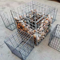 Clôture en maille de gabion en fil de fer galvanisé Panier de mur de soutènement rempli de roche Clôture soudée rentable pour clôturer les treillis et les portes