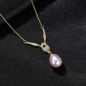 PAG & <span class=keywords><strong>MAG</strong></span> เงิน925สร้อยคอไข่มุกน้ำจืดเครื่องประดับสร้อยคอจี้สำหรับสุภาพสตรี18K ทอง - Product Image 5