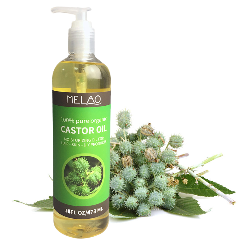 Оптовая продажа, Собственная торговая марка, 100% чистый органический холоднопрессованный рост волос, увлажняющая кожа, спа 473 мл, черное касторовое масло для волос и кожи