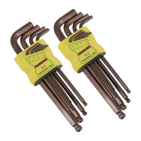 Jeu de clés Allen métriques en L à embout sphérique haute résistance, personnalisable OEM, clé Torx