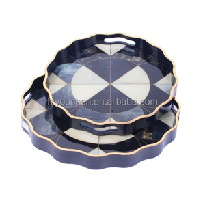 Bán Buôn Yochen Vẫy Hình Dạng Sang Trọng Bàn Lưu Trữ Khay Gương Sản Xuất Tại Trung Quốc Cho Trang Trí Nội Thất - Product Image 3