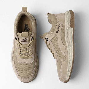 أحذية رياضية جلدية صيفية مسامية للرجال، بنعل مطاطي ممتص للصدمات، أحذية لوح عصرية متعددة الاستخدامات - Product Image 3