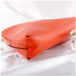 Customized PU cosmetic bag (gift), lychee texture, Korean style, large capacity, handheld <b>toiletry</b> bag/cosmetic organizer. - Product Image 4