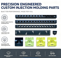 Pièces et services de moulage par injection plastique sur mesure OEM, matériaux ABS PP PC PA avec découpe pour applications industrielles
