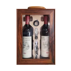 2023 hot selling Factory Price wooden box wine wine bottle liquor collection box display wooden