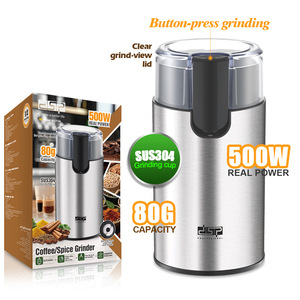 Molinillo de café Dsp 80G 500W de acero inoxidable con cuchillas automáticas para uso doméstico - Product Image 1