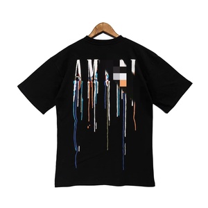 T-shirts à col rond imprimés avec motif de lettres, de haute qualité, 100% coton, de la marque Amirys, pour hommes et femmes - Product Image 6