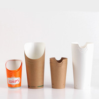 Récipient alimentaire à paroi unique jetable personnalisé gobelets en papier kraft pour gaufre pop-corn frites