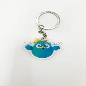 Özel Logo akrilik sallamak anahtarlık karikatür fotoğraf özelleştirilmiş Anime Charms Hologram elmas Glitter akrilik kişiselleştirilmiş anahtarlıklar