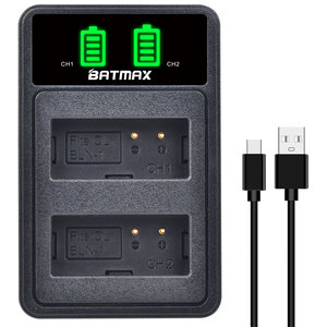 Chargeur USB 2 ports LED BLN-1 BLN1 pour appareils photo <span class=keywords><strong>Olympus</strong></span> OM-D E-M1, <span class=keywords><strong>Pen</strong></span> F, OM-D E-M5, <span class=keywords><strong>PEN</strong></span> E-P5, OM-D, HLD-6 - Product Image 1