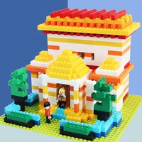 Vente en gros de 500/1000 pièces de blocs de construction Moc, en plastique ABS, briques de construction DIY, blocs d'assemblage, jouets, cadeau pour enfants
