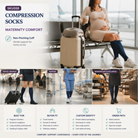 Chaussettes de compression confortables pour la maternité, pour le soutien et la compression, marque privée avec contrôle qualité et spécifications.