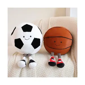 足球娃娃趣味篮球足球毛绒枕头玩具可爱宝宝舒缓创意球玩具儿童礼物