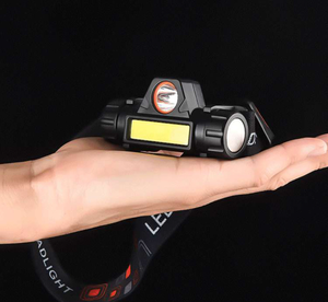 18650 không thấm nước <span class=keywords><strong>LED</strong></span> làm việc ánh sáng đèn pin COB đèn pha với 2 chế độ ánh sáng nam châm & cơ thể nhựa cho cắm trại & đi bộ đường dài - Product Image 2