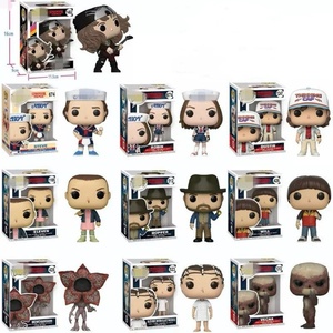 Les dernières figurines POP Stranger Things de la marque, lot de 10 pièces, 10 cm, Dustin, <span class=keywords><strong>Steve</strong></span>, Eddie, Robin, figurine d'anime, statue, ornement - Product Image 1