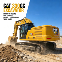 Excavatrice d'occasion Caterpillar 330GC d'origine japonaise en excellent état, machine de terrassement Caterpillar 330GC en stock maintenant, livraison mondiale