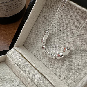 Collier de mode de style coréen en argent sterling S925 avec chaîne de clavicule lourde Texture de conception de niche - Product Image 1